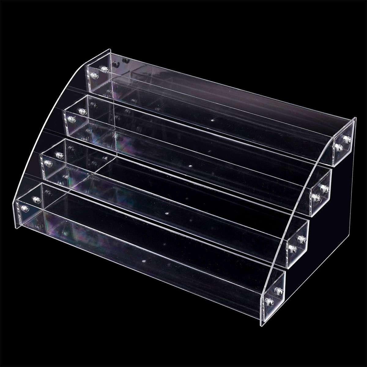 4 Tiers Acrylic Display Risers Clear Perfume Organizer Stand Large Cupcake Stan