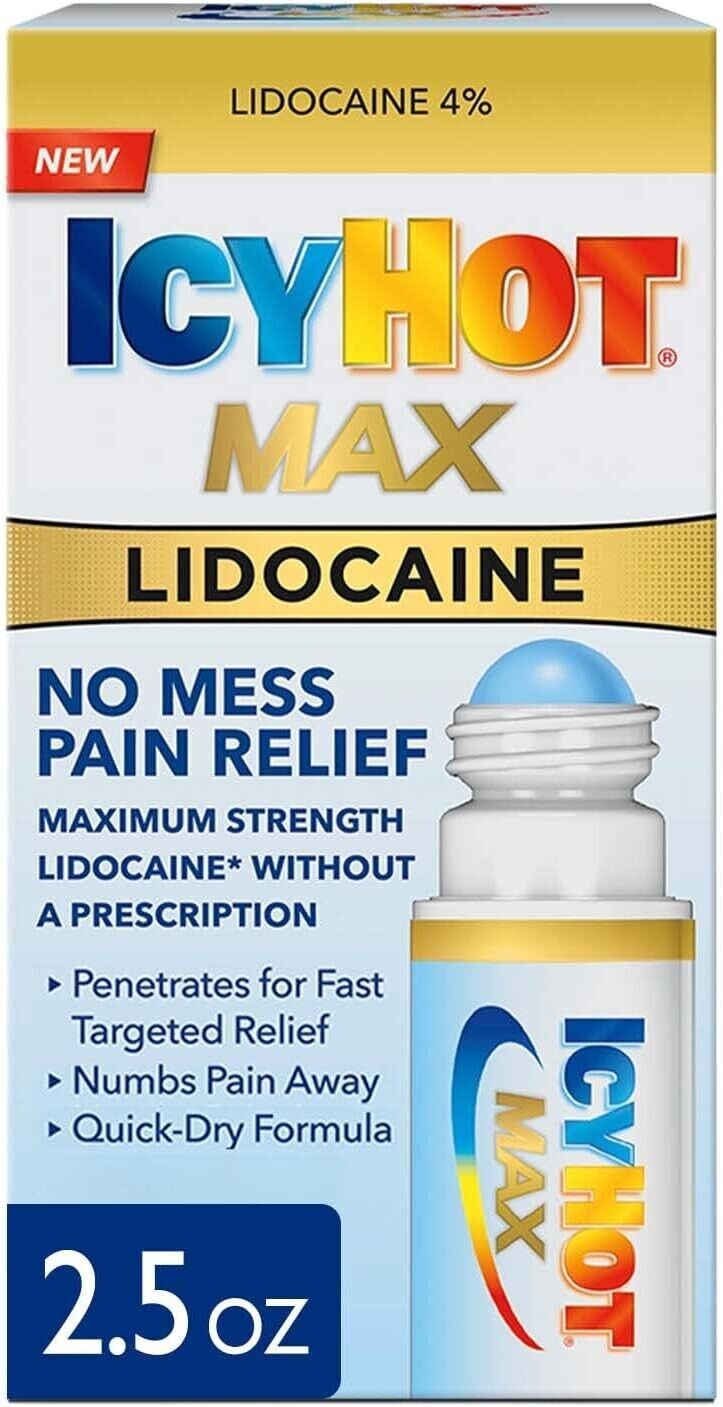 SM Icy Hot Max No-Mess Applicator Pain Relief Liquid 2.5 Ounce