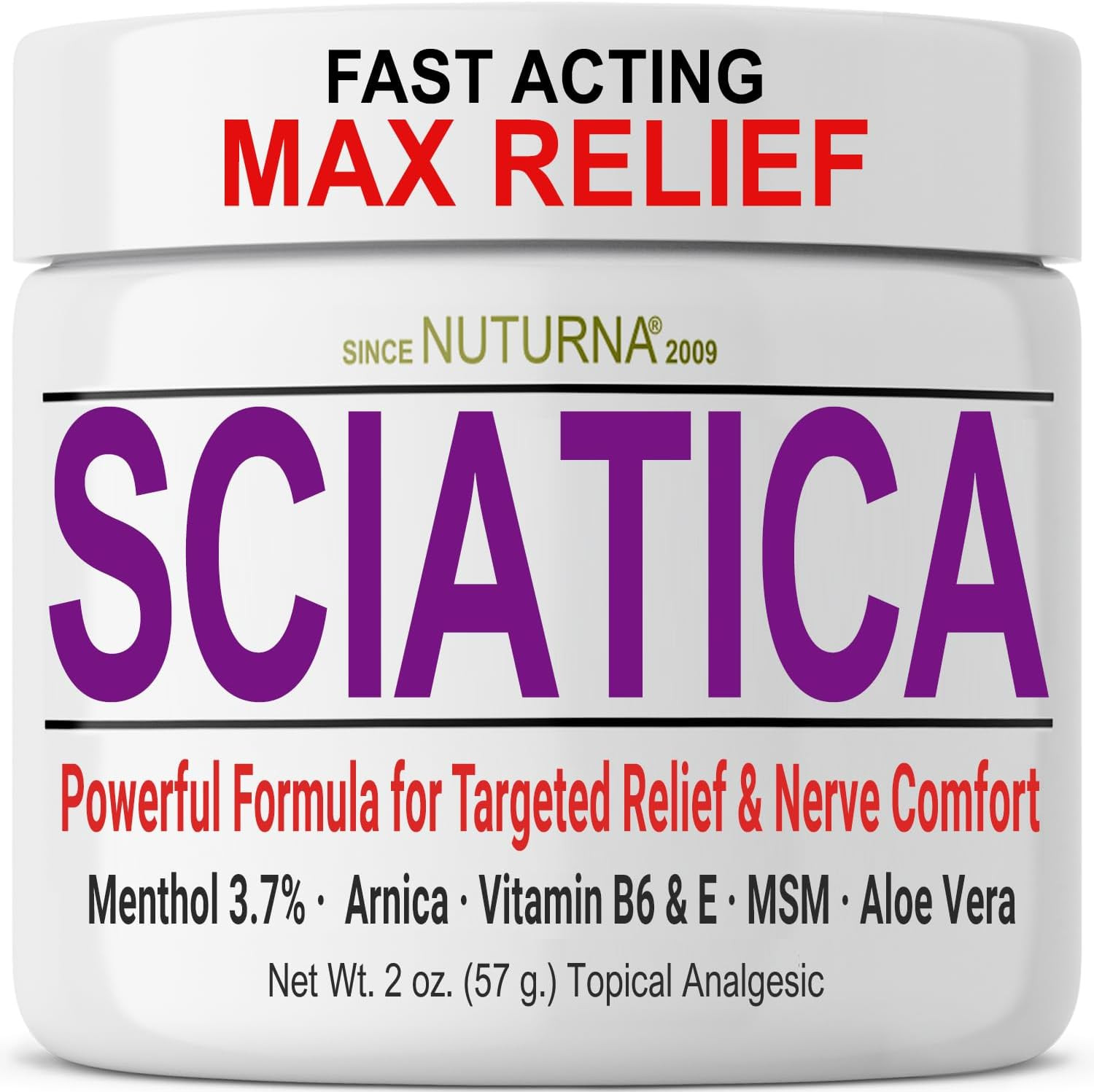 Sciatica Nerve Cream – Maximum Strength Comfort Cream for Feet, Hands, Legs, Toe