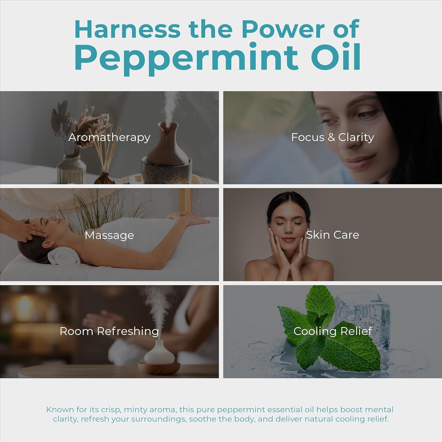 Viva Doria 100% Pure Northwest Peppermint Oil, Food Grade, 1 Fl Oz (30 mL)