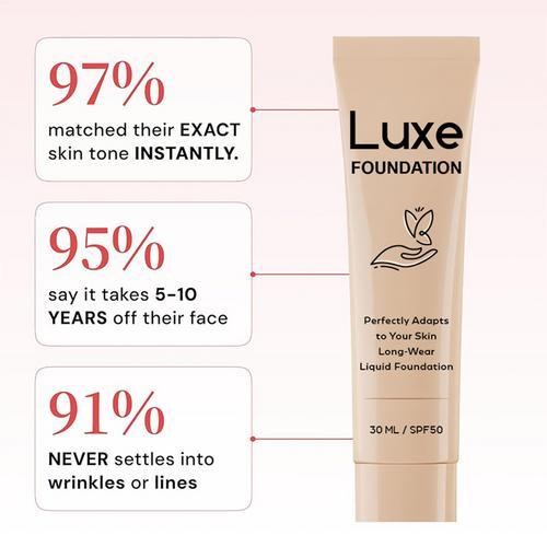 Luxe Foundation Colour Changing SPF 50, Luxe Foundation For Mature Skin