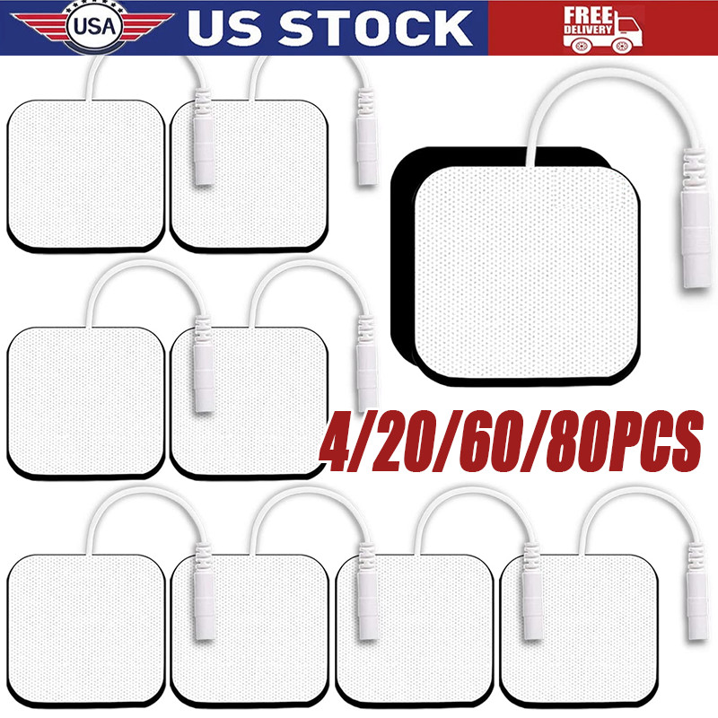 40 TENS Electrode Pads EMS Replacement Unit 7000 3000 2×2 Muscle Stimulator BULK