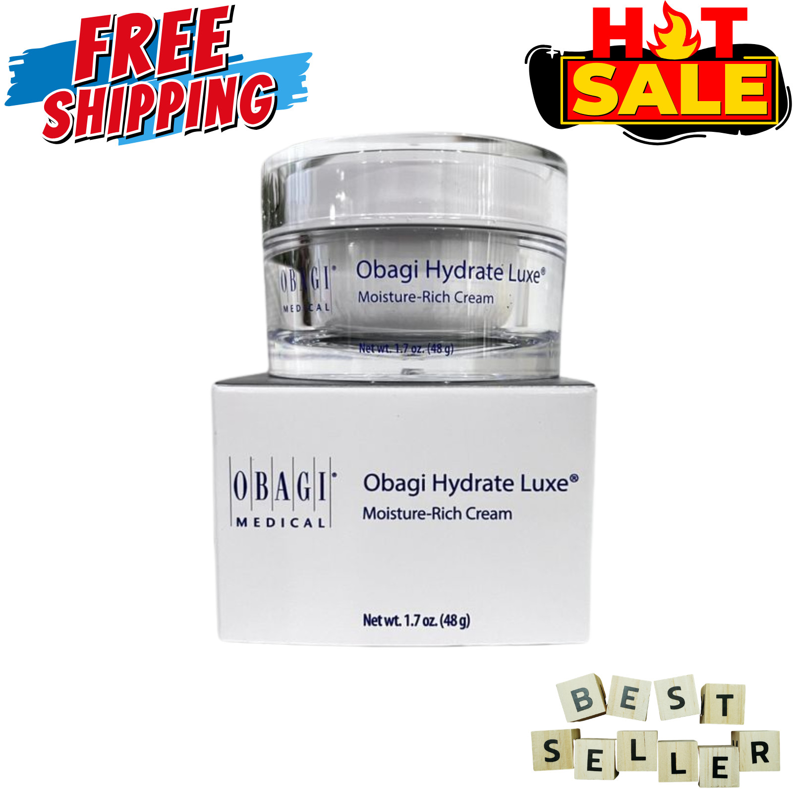 Obagi Hydrate Luxe Moisture Rich Cream 1.7 Oz 48g Face Moisturizer New In Box