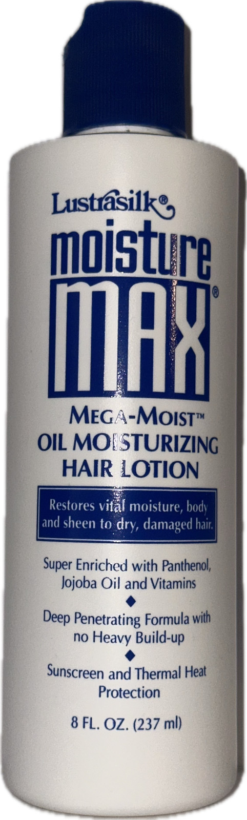 8 fl oz Lustrasilk moisture max mega moist oil moisturizing hair lotion