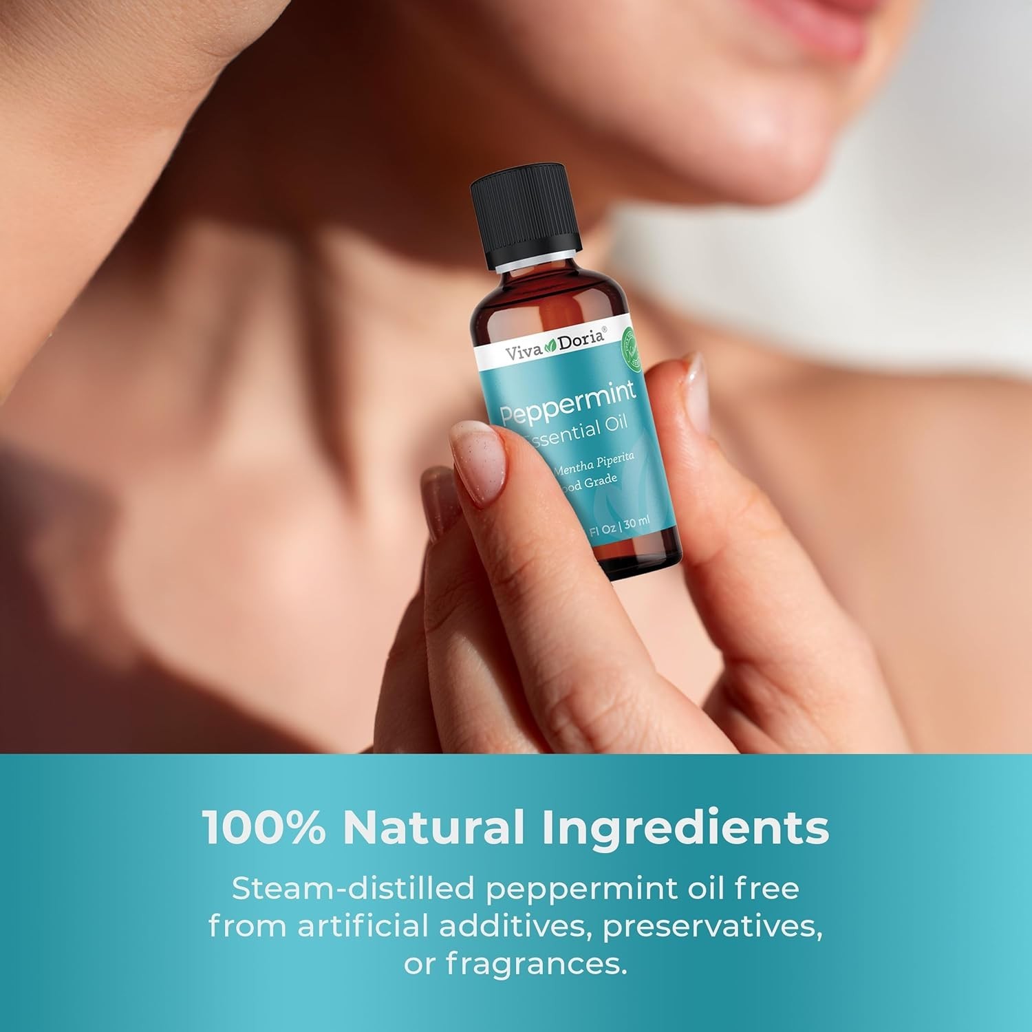 Viva Doria 100% Pure Northwest Peppermint Oil, Food Grade, 1 Fl Oz (30 mL)