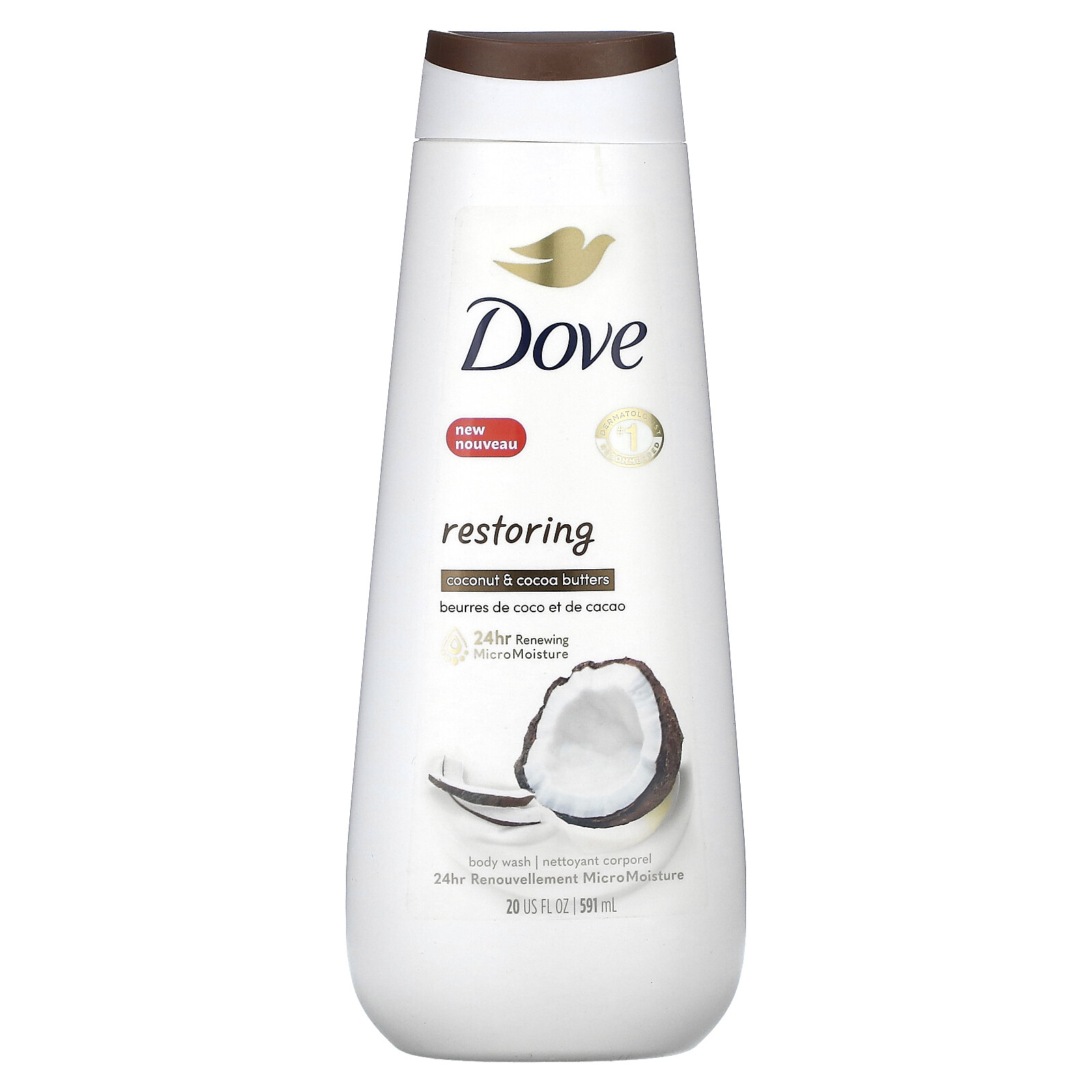 Restoring Body Wash, Coconut & Cocoa Butters, 20 fl oz (591 ml)
