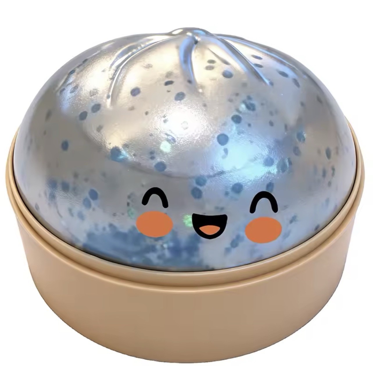 Glitter Dumpling Pressure Squeeze Balls, Stress Relief, PP & TPR, 3.74 x 2.75 in