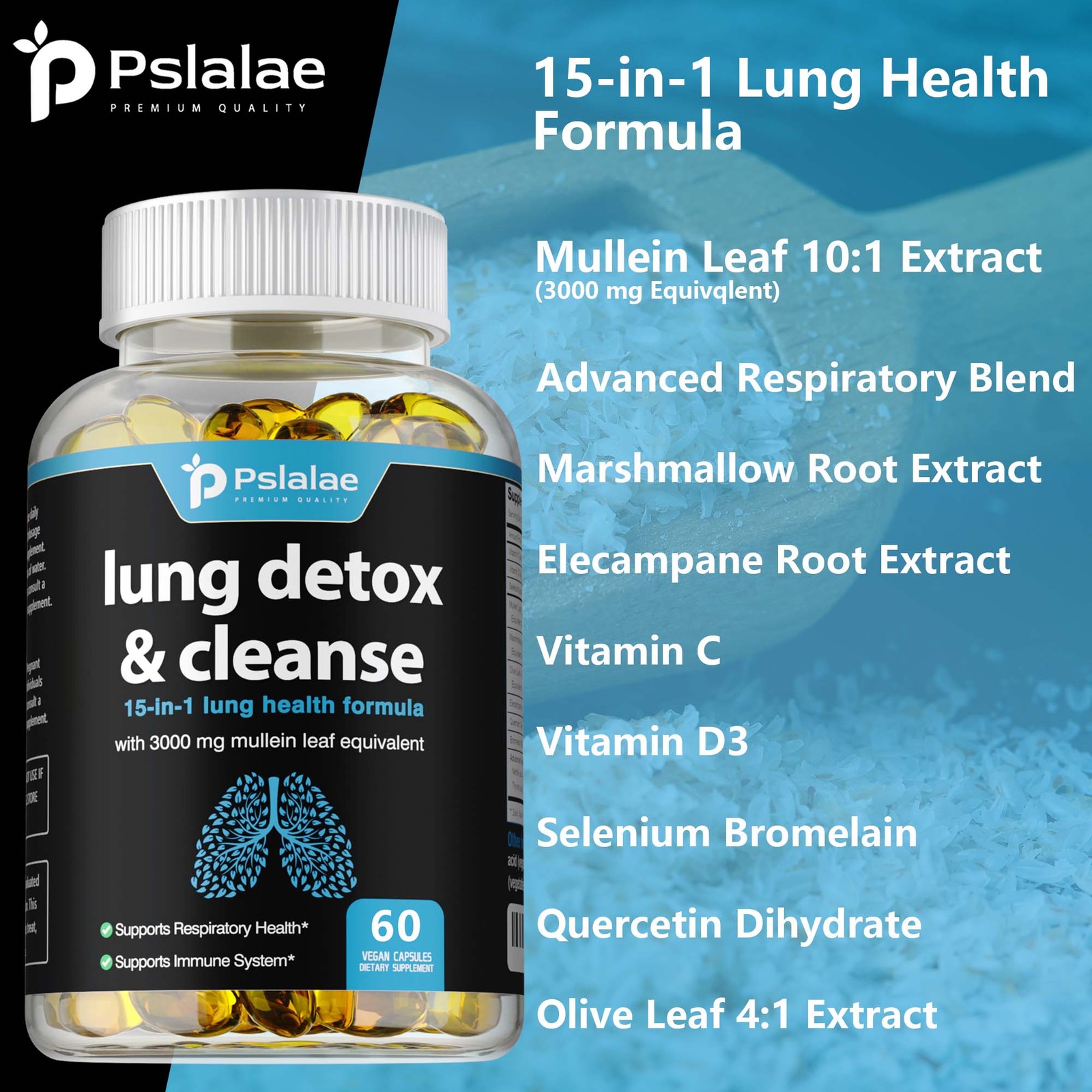 Lung Detox & Cleanse -Mullein Leaf -Respiratory Health, Digestive Support