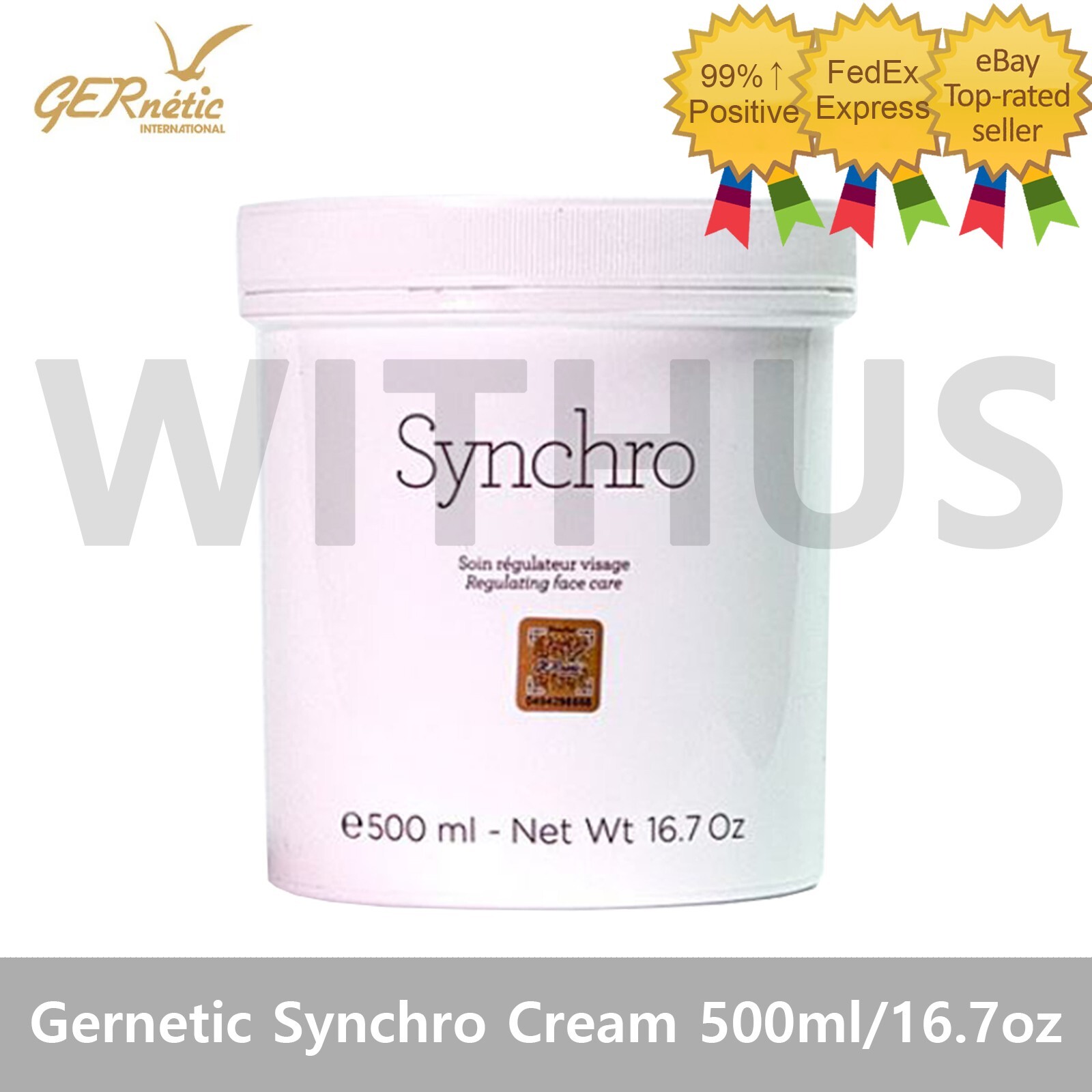 Gernetic Synchro Cream 500ml Regulating Face Care Cream Salon Size Exp Nov. 2025