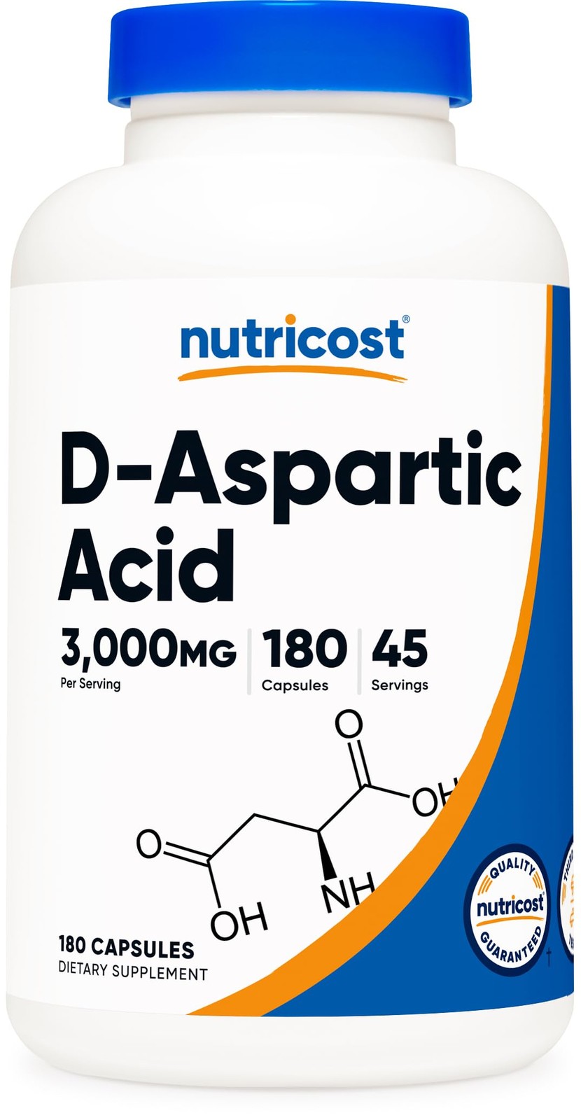 Nutricost D-Aspartic Acid (DAA) Capsules 3000mg Per 180 Count (Pack of 1)