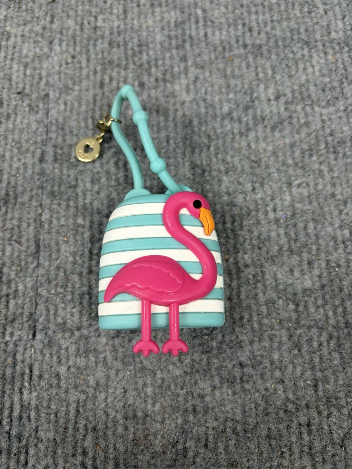 Bath & Body Works PocketBac Holder Pink Flamingo Blue White Striped