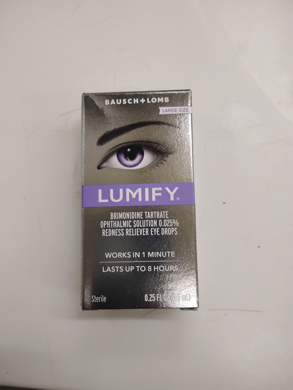 Lumlfy eye drop work in 1 minute 0.25 fl oz 7.5ml up to 8 hours