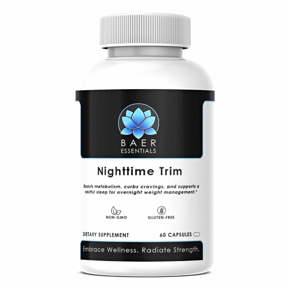 Baer Essentials Nighttime Trim Weight Management Supplement 60 Capsules Non-GMO