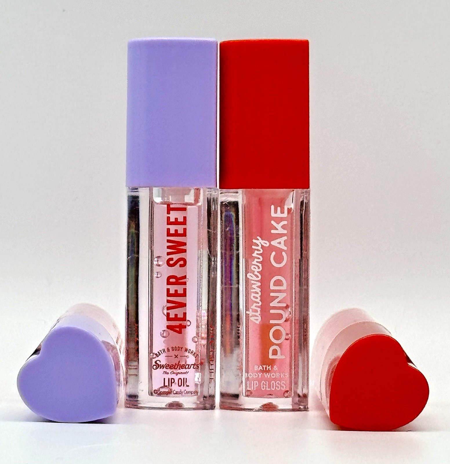 Bath & Body Works Valentine’s Day Lip Gloss ~ 4Ever Sweet & Strawberry Set of 2