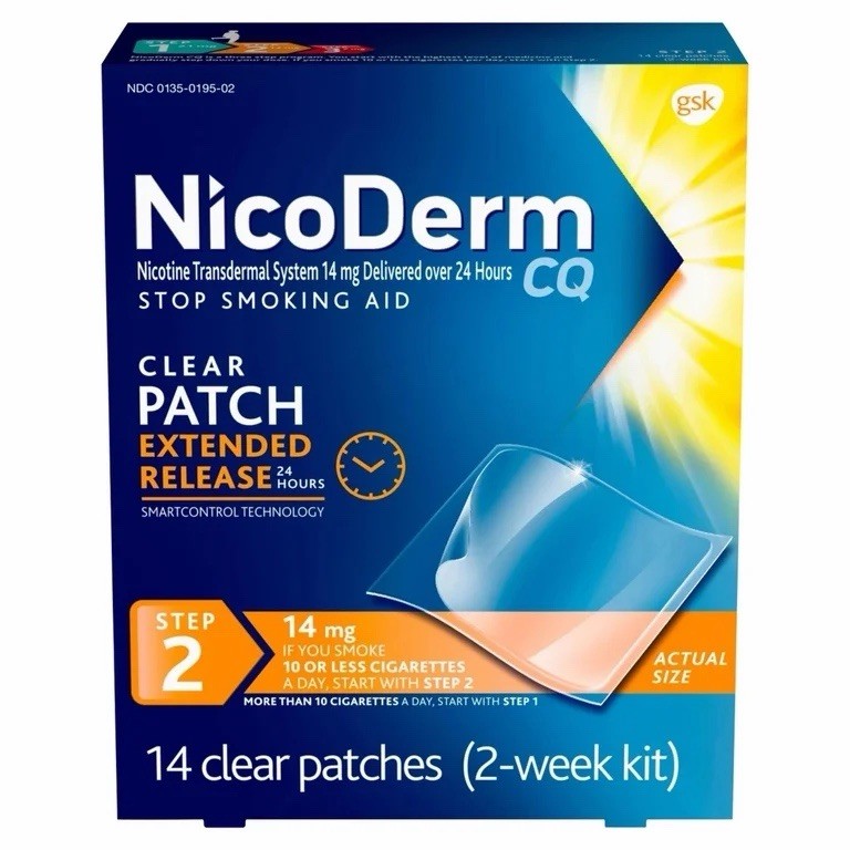 Nicoderm CQ Step 2 Extended Release Nicotine Patches, 21 Mg, 14 Count