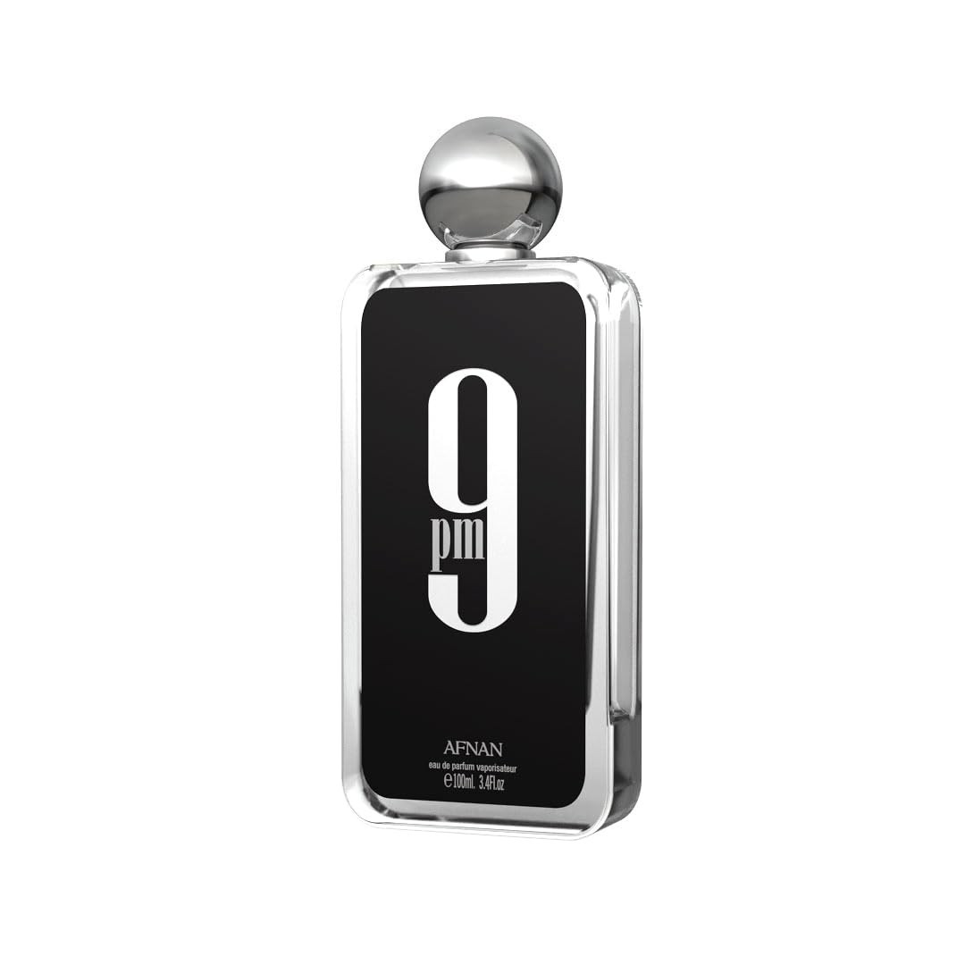 Afnan 9 PM Eau de Parfum Spray for Men 3.4 Fl Oz