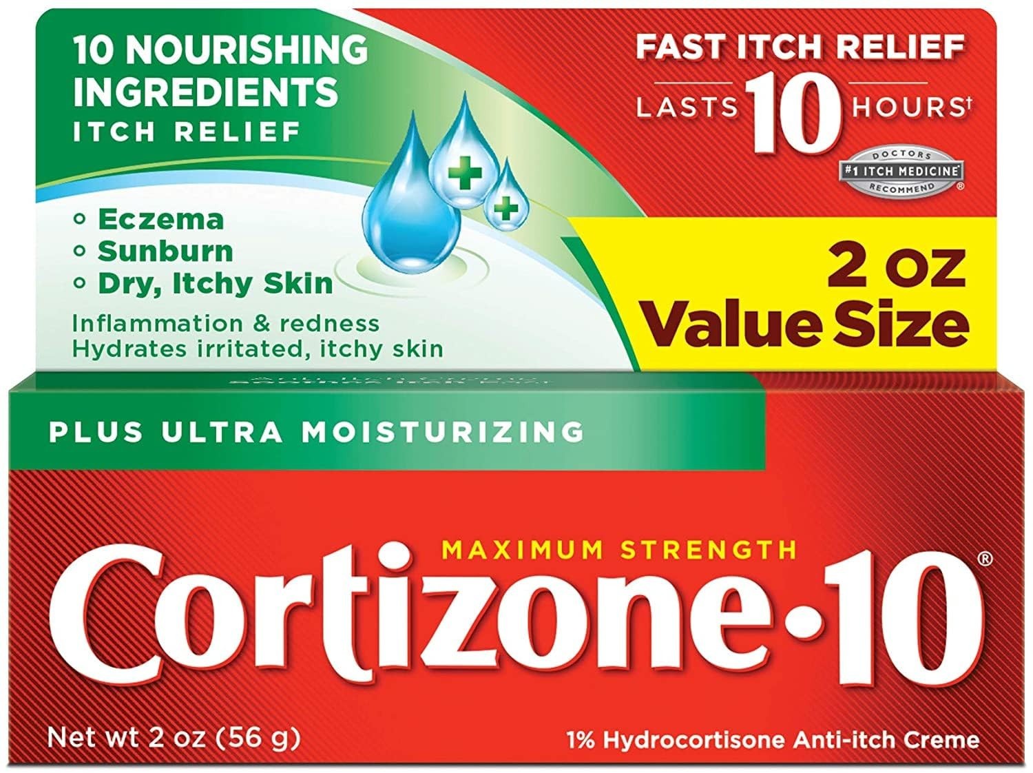 Maximum Strength Anti-Itch Cream 2 oz – Fast Relief for Skin Irritation (2 Pack)