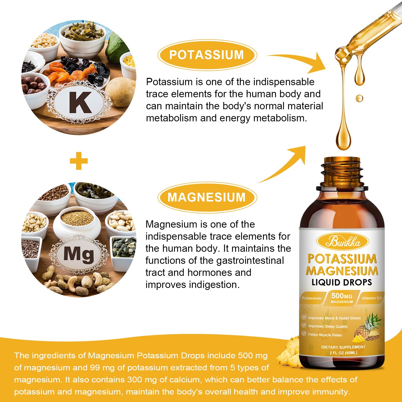 Potassium Magnesium Supplement Liquid – High Absorption Calm Magnesium Complex