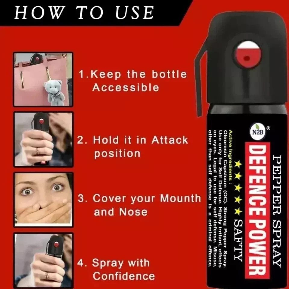 N2B Women Sefety Spray | Free Shipping | 50 ML (Pack of 5)