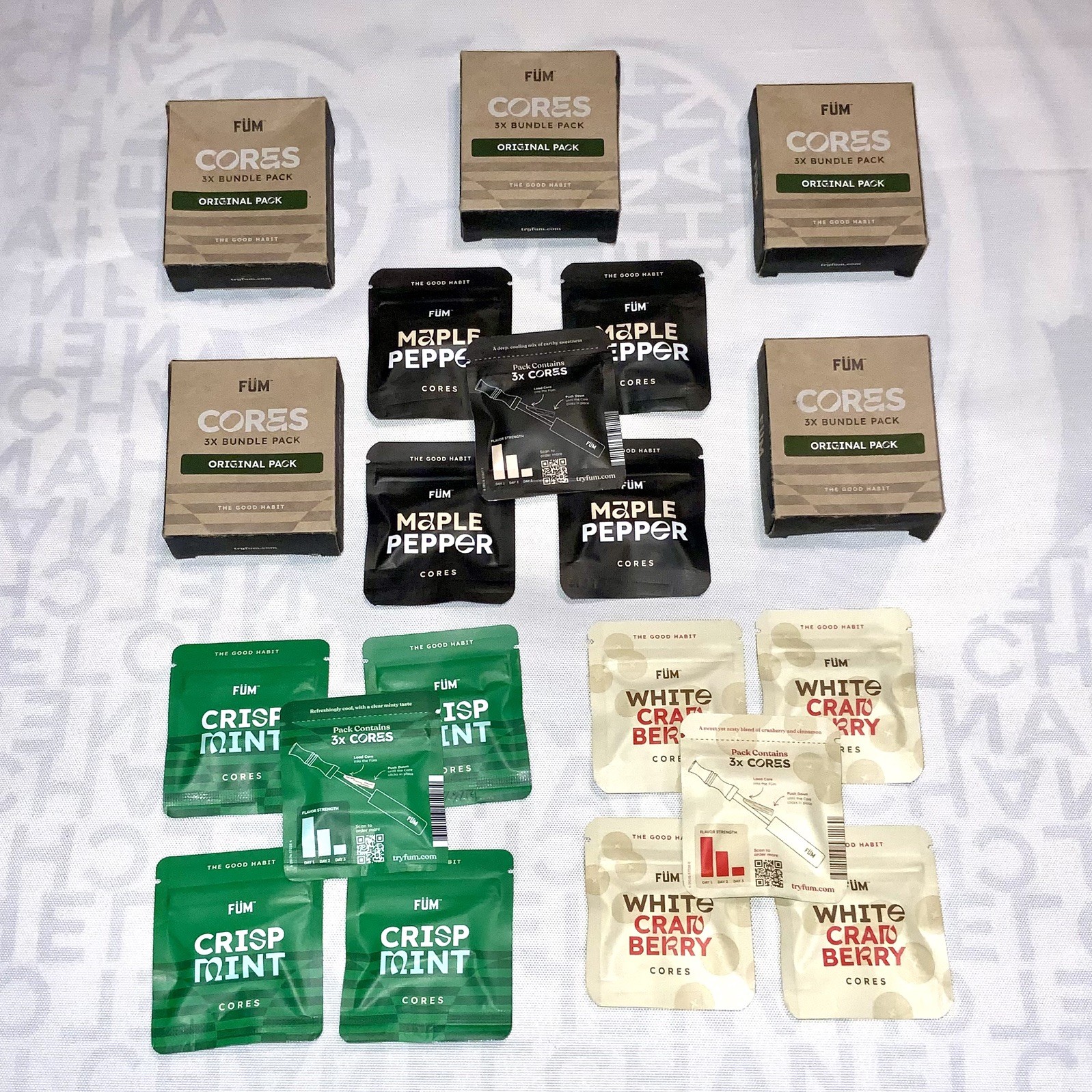 45 FUM Flavored Air Cores – Quit Smoking Device ( 15 PACK LOT) FÜM RARE FLAVORS