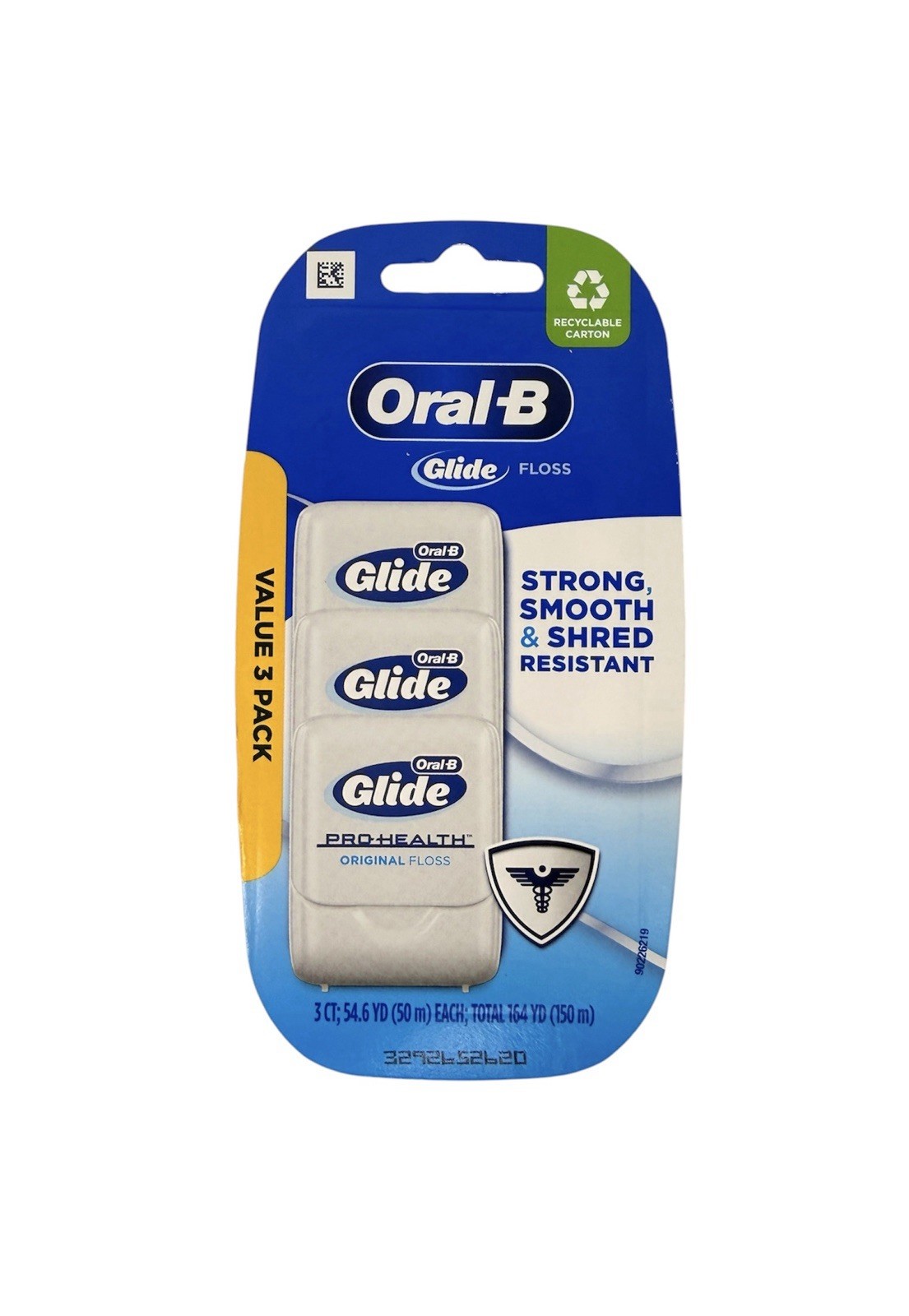 3 Pack OLD FORMULA Oral-B Glide Pro Health Dental Floss ORIGINAL Flavor 164yd