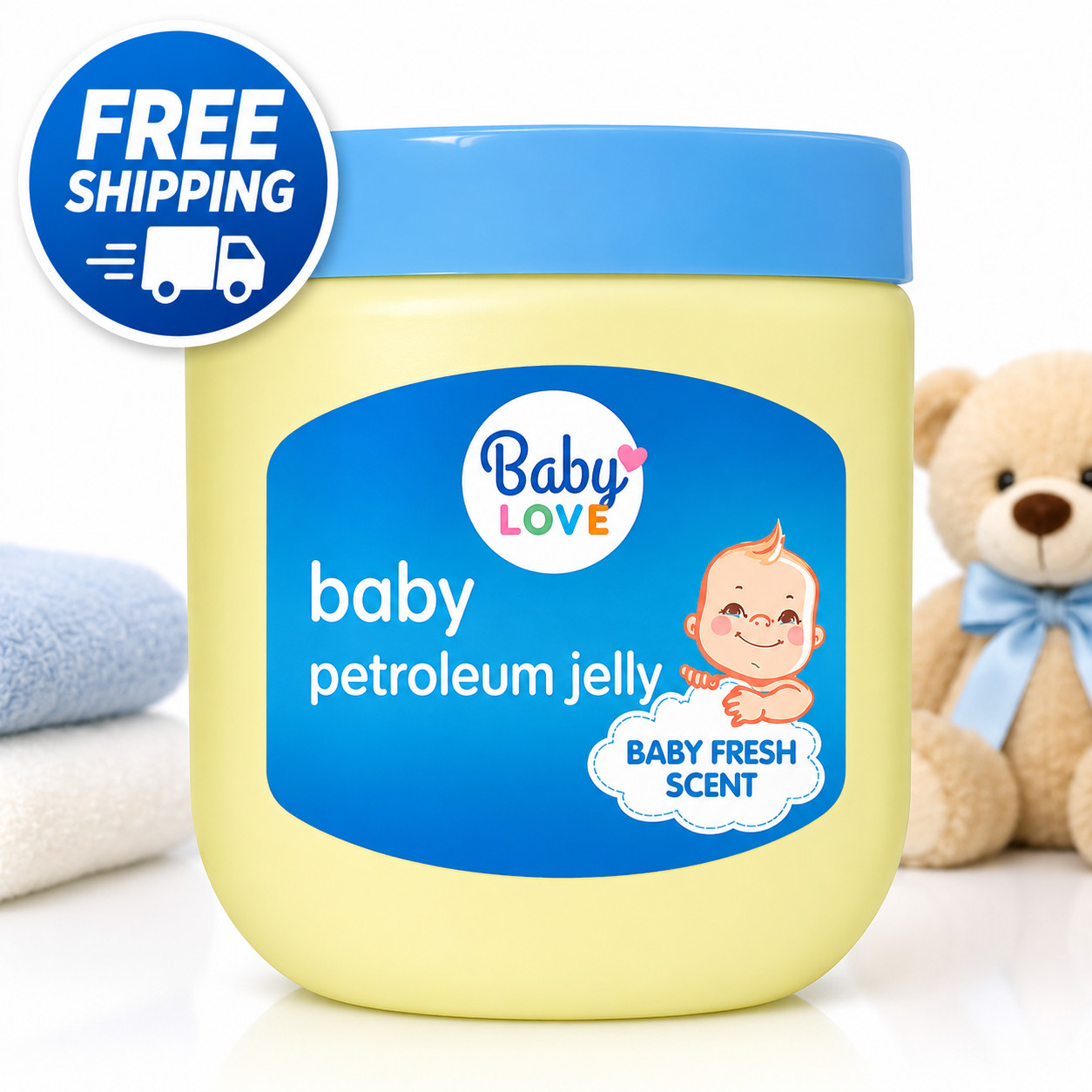Baby Love Petroleum Jelly Baby Fresh Scent Skin Protectant 6oz Jar