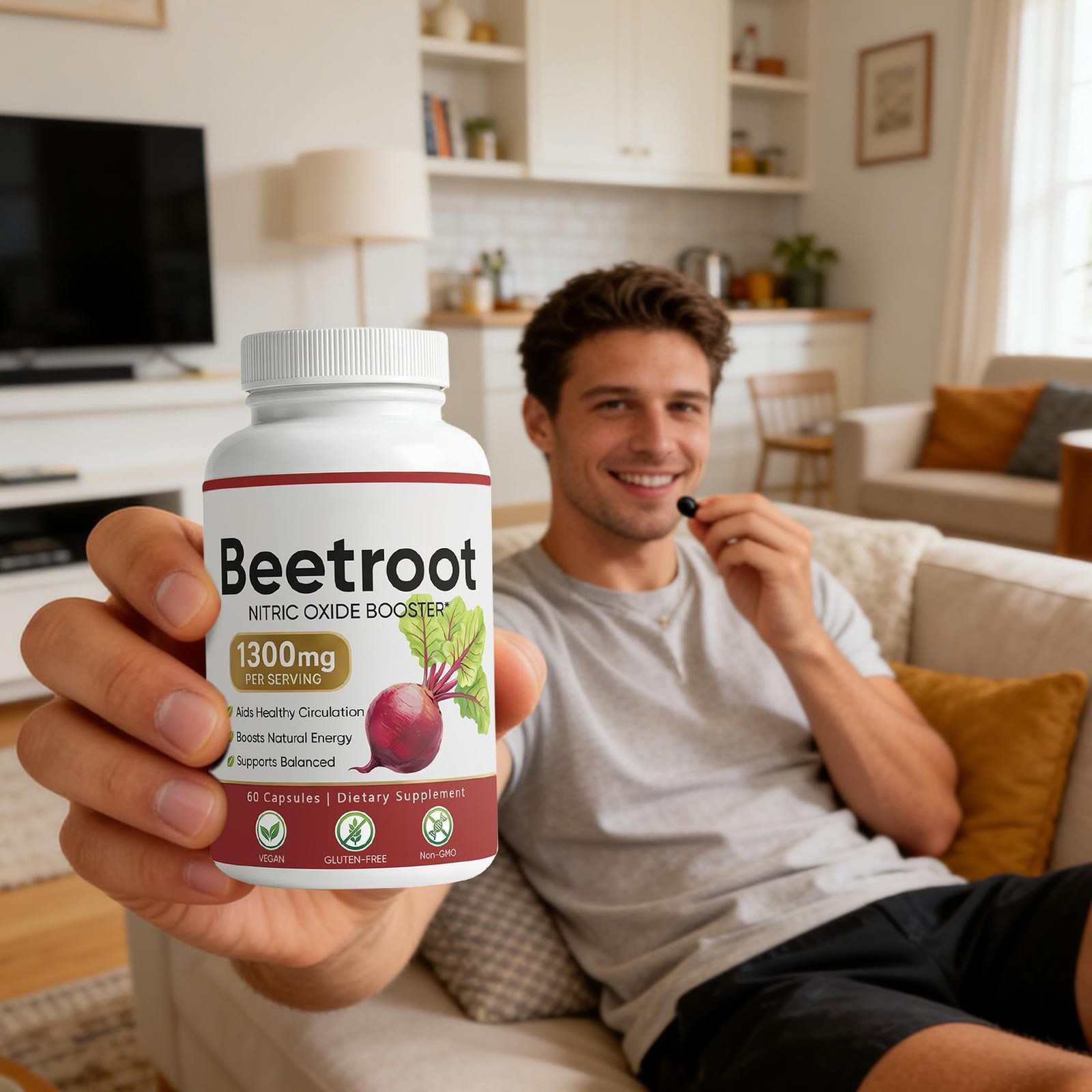 Root Beetroot – 1300mg, Lemeli Beet Lemeli Capsules Boost Vitality 60 Capsules