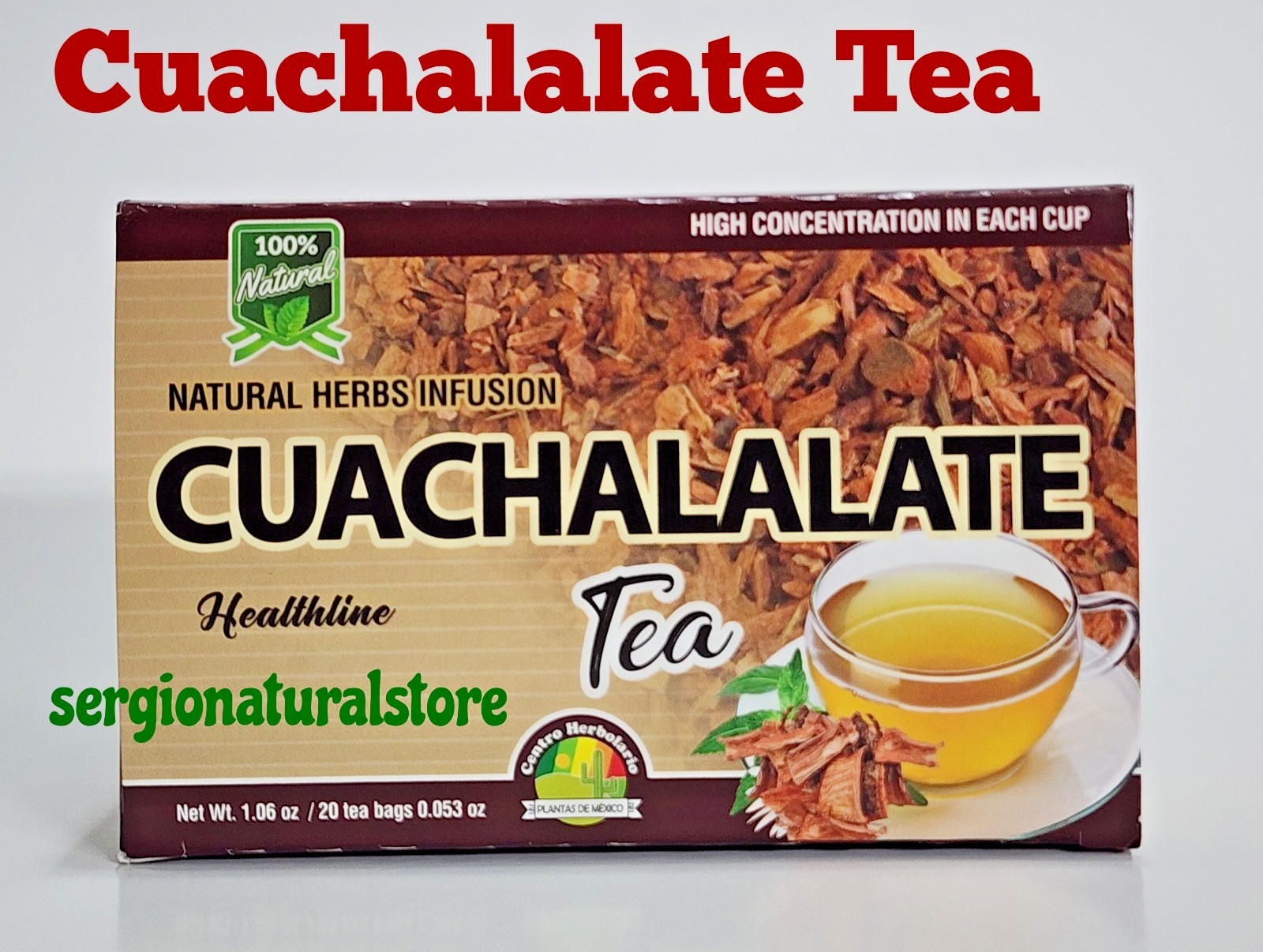 Te de cuachalalate 2 Pack 40 bolsitas Te De Cuachalalate 100% Natural