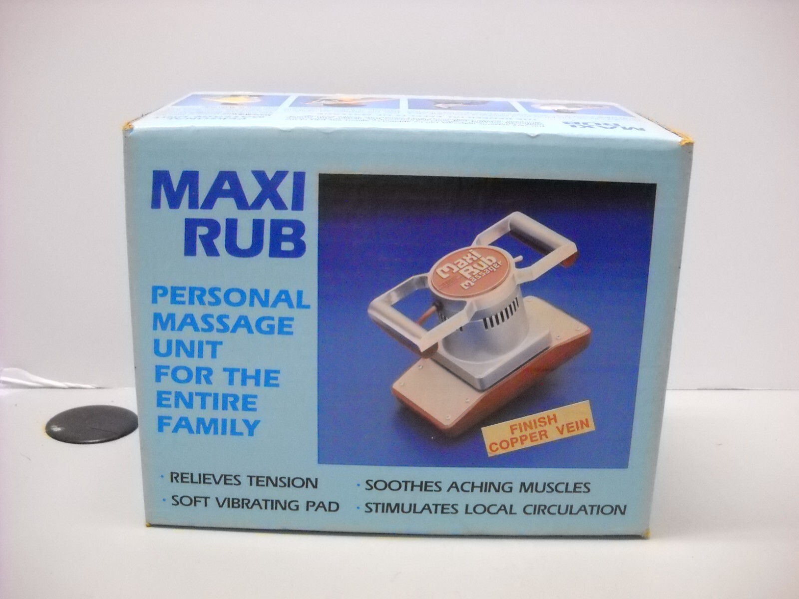 Vintage Maxi Rub Personal Massage Unit w/ Soft Leather Pad Electric Massager