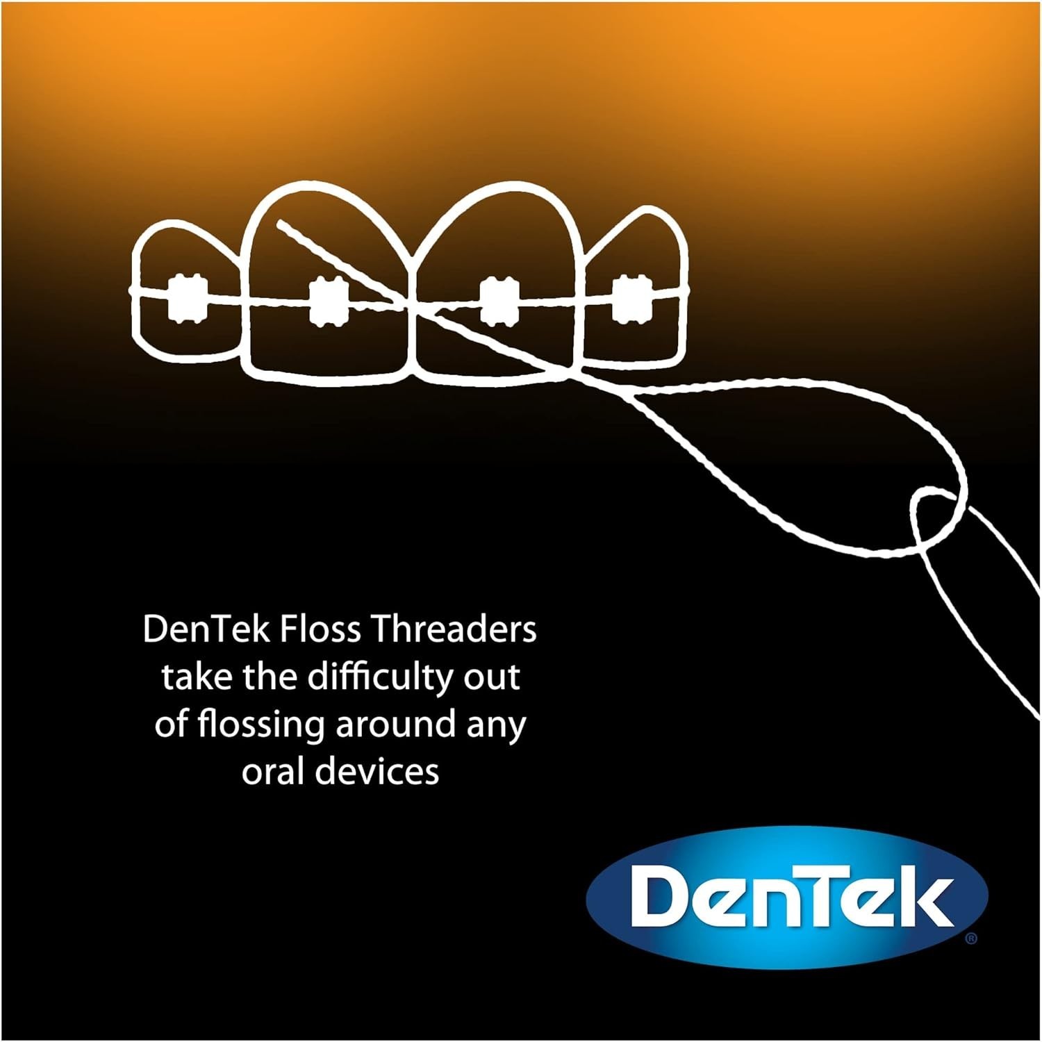 Flexible Floss Threaders for Braces & Bridges – 50 Pack for Easy Dental Care