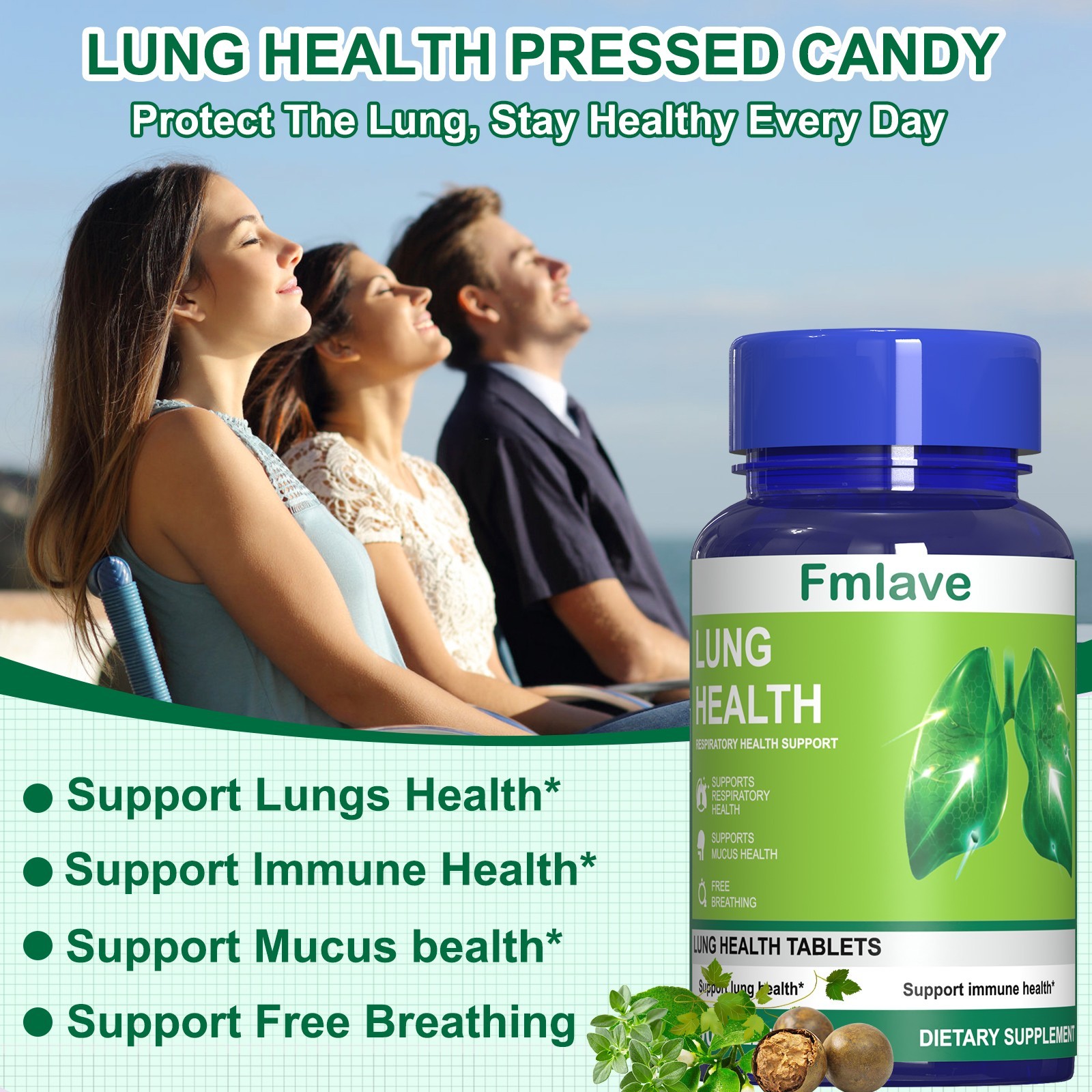 Lung Cleanse & Detox Support Clear Lungs a Healthy Lungs Supplement 60 Tablets
