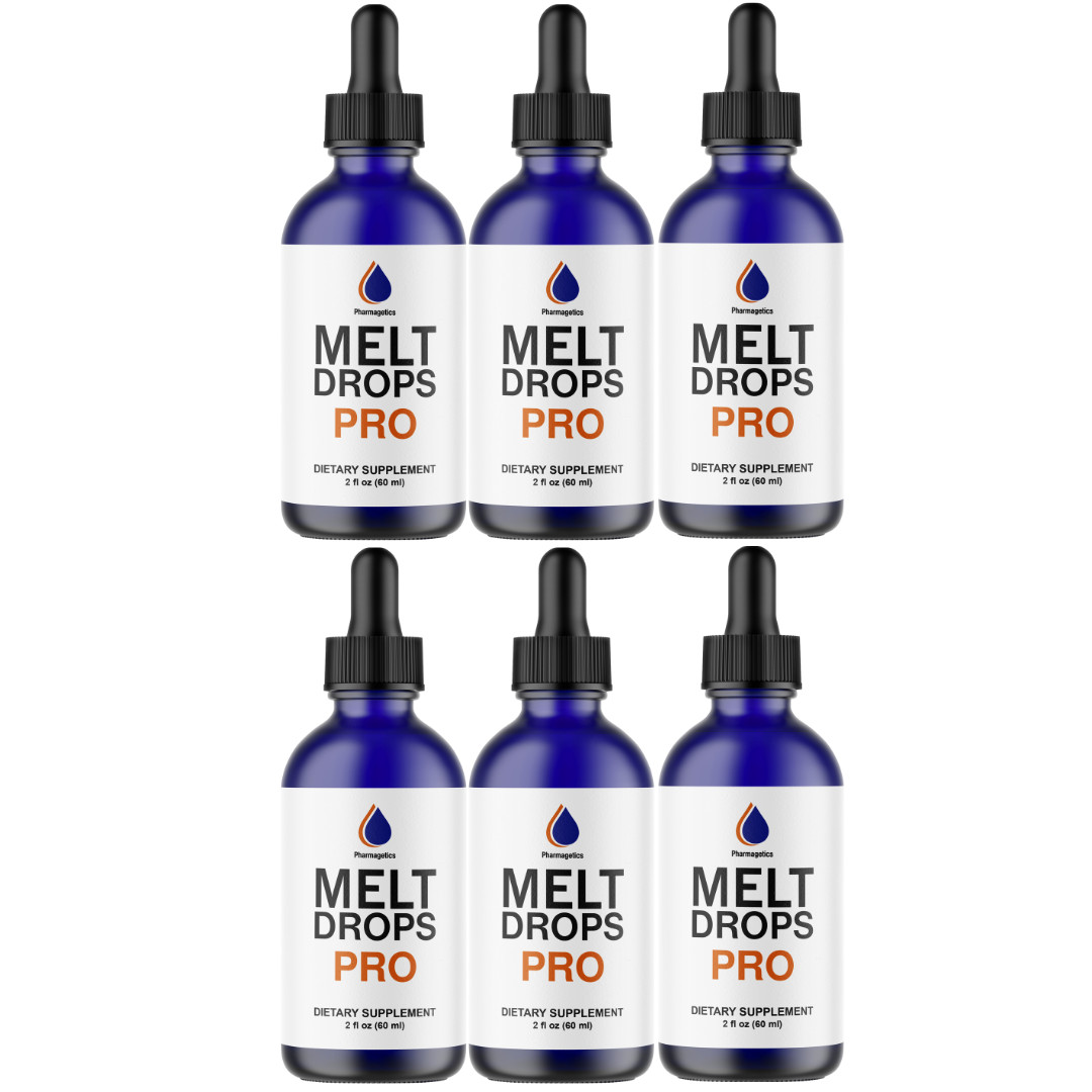 Melt Drops Pro – Fat Burning Support Formula, Weight Loss Supplement- 6 Bottles