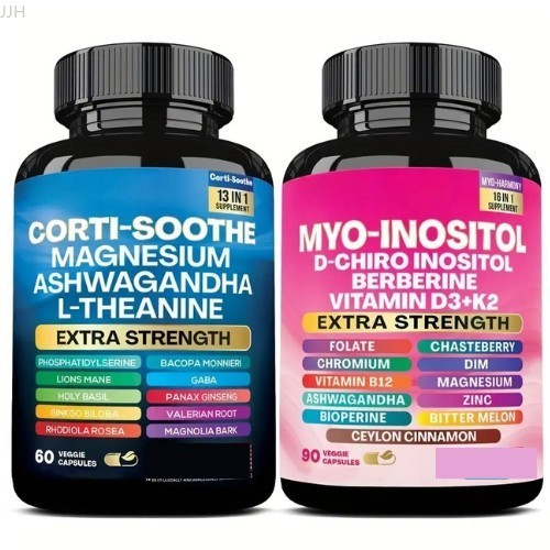 Corti-soothe 13-in-1 & Myo-inositol 16-in-1 Supplement – 150 Capsules `