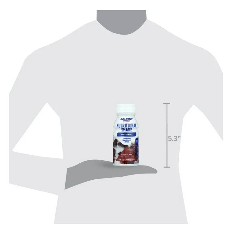 Equate Original Meal Replacement Shake, Chocolate, 8 fl oz, 24 Count