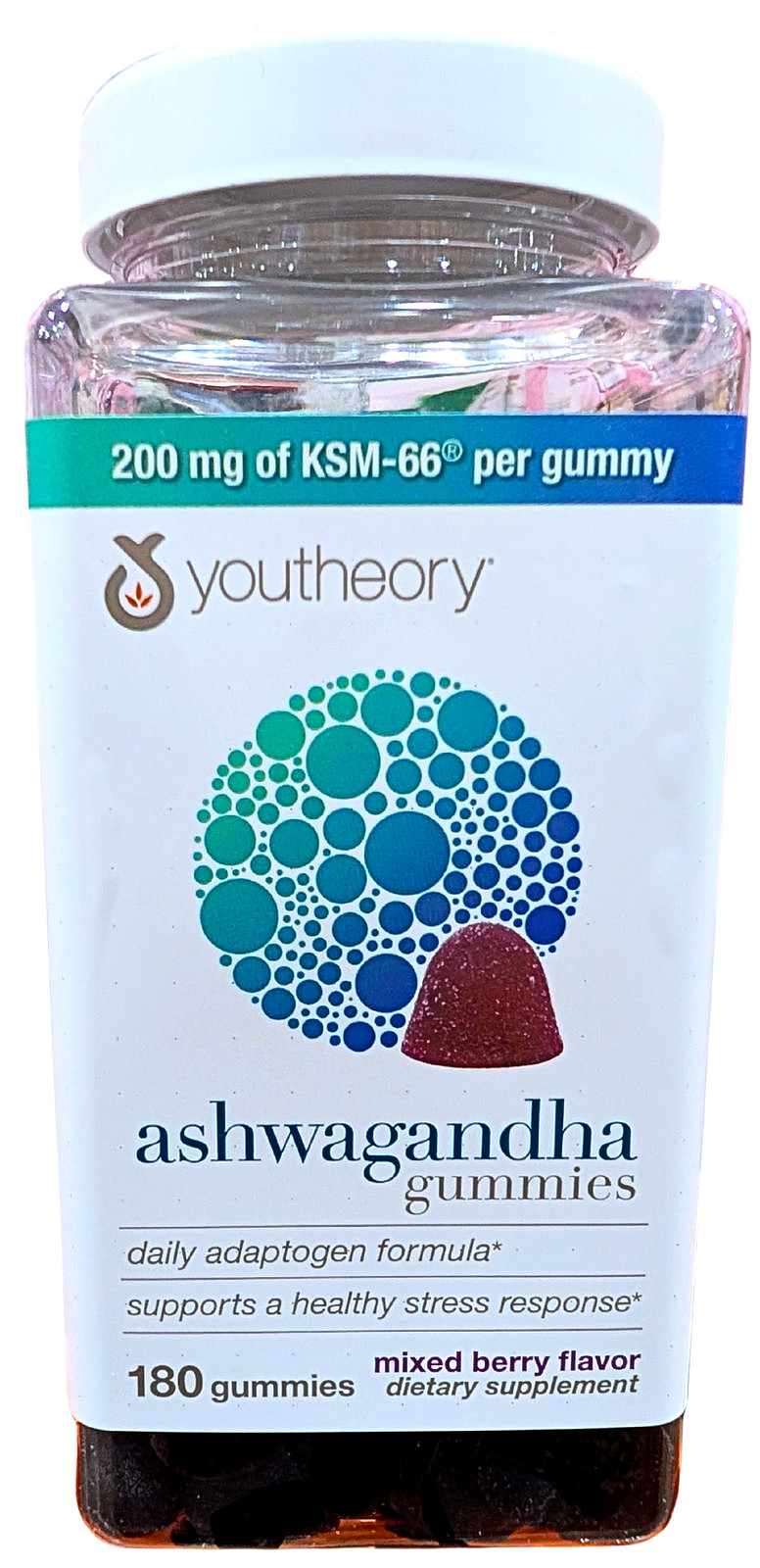 Youtheory Ashwagandha Gummies 180 Count EXP 08/2027