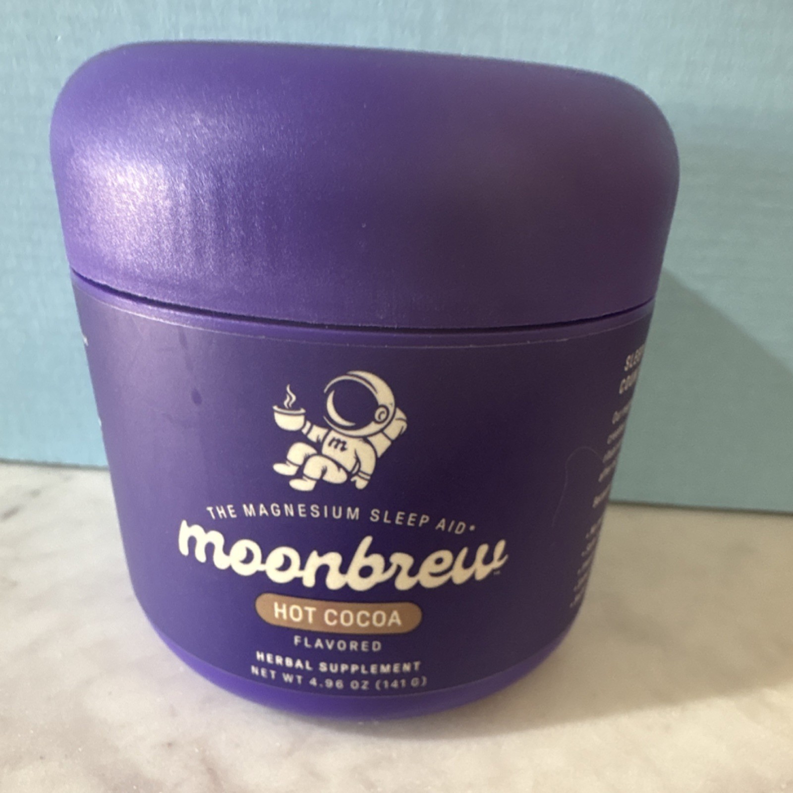moonbrew Magnesium Sleep Support Powder Hot Cocoa Flavor 4.96 oz Exp 07/2027