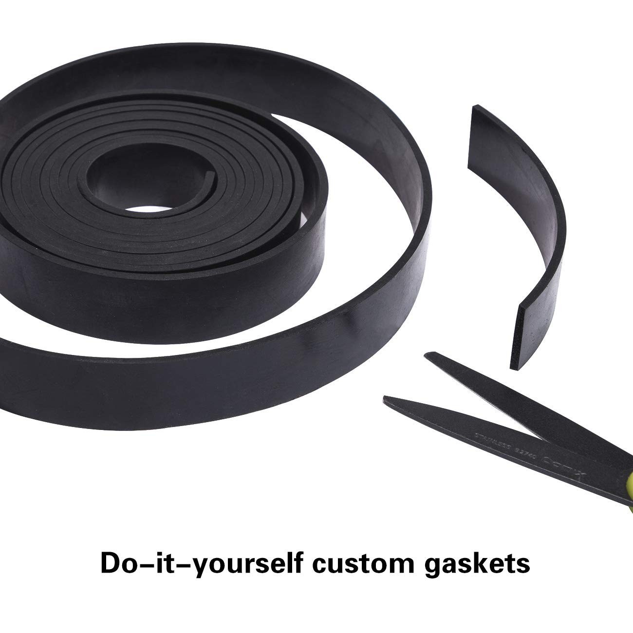 Solid Neoprene Rubber Strips 2” Wide x 10′ Long – Durable DIY Sealing