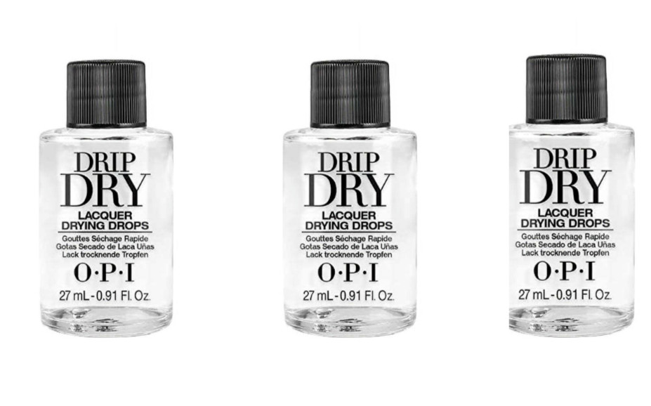 OPI Drip Dry, Nail Lacquer Drying Drops 0.91 oz 3 Pack Dropper Not Included