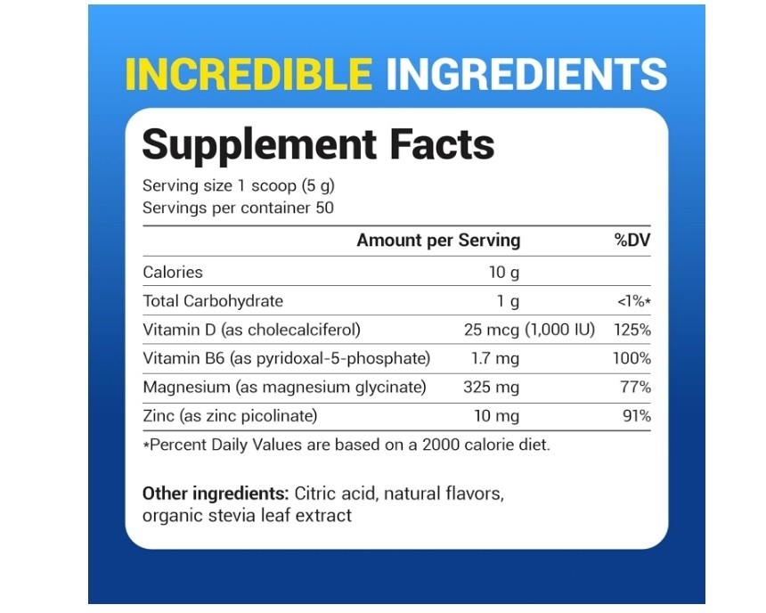 Dr. Berg’s Magnesium Powder Raspberry Lemon Flavor, 8.47 oz (240 g)