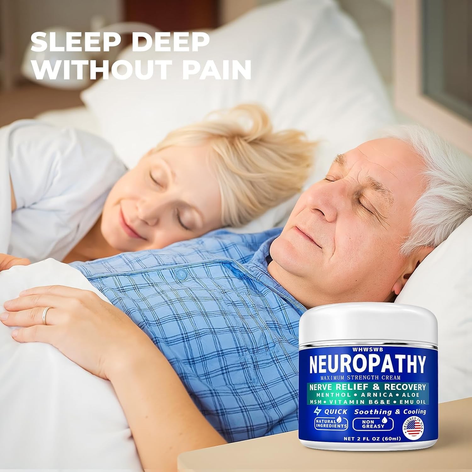 Neuropathy Nerve Relief Cream – Maximum Strength for Feet, Hands, Legs, Toes…