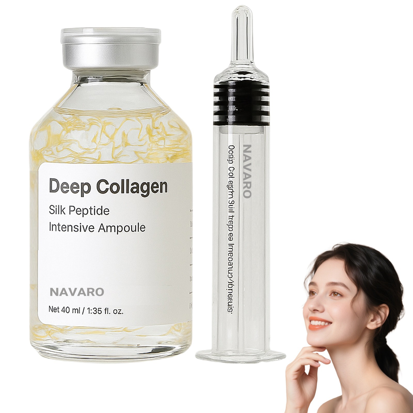 NaVaro Peptide Deep Collagen Lifting Ampoule, Wrinkle Reduction