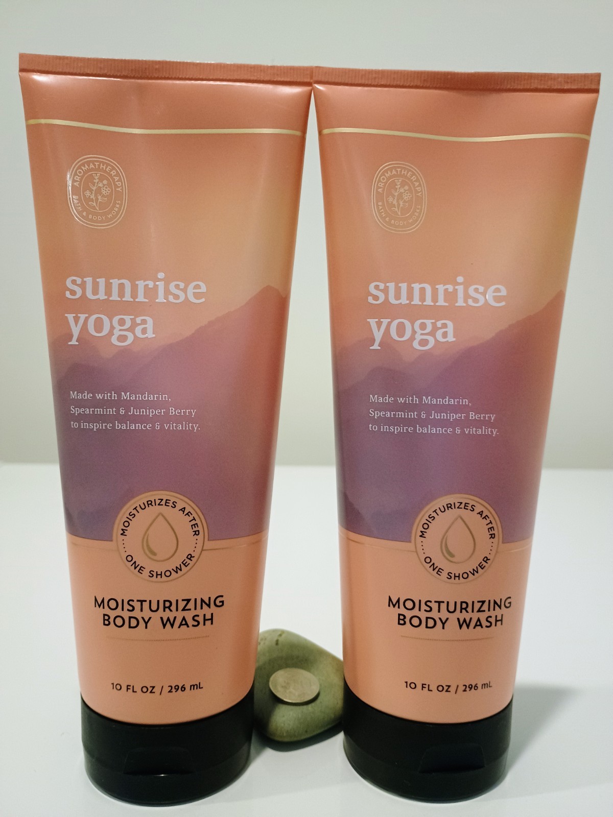 x2 Bath & Body Works Sunrise Yoga Body Wash Moisturizing 10 FL OZ / 296 mL Rare