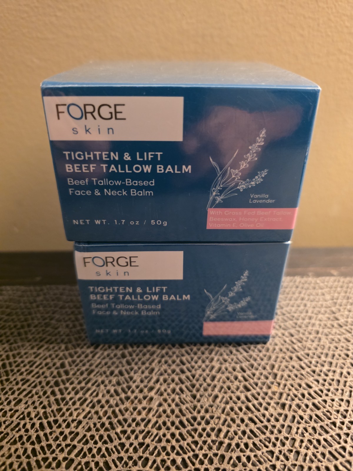 Forge Skin Tighten & Lift Beef Tallow Balm, Face & Neck Balm, 2 Pack, New Sealed
