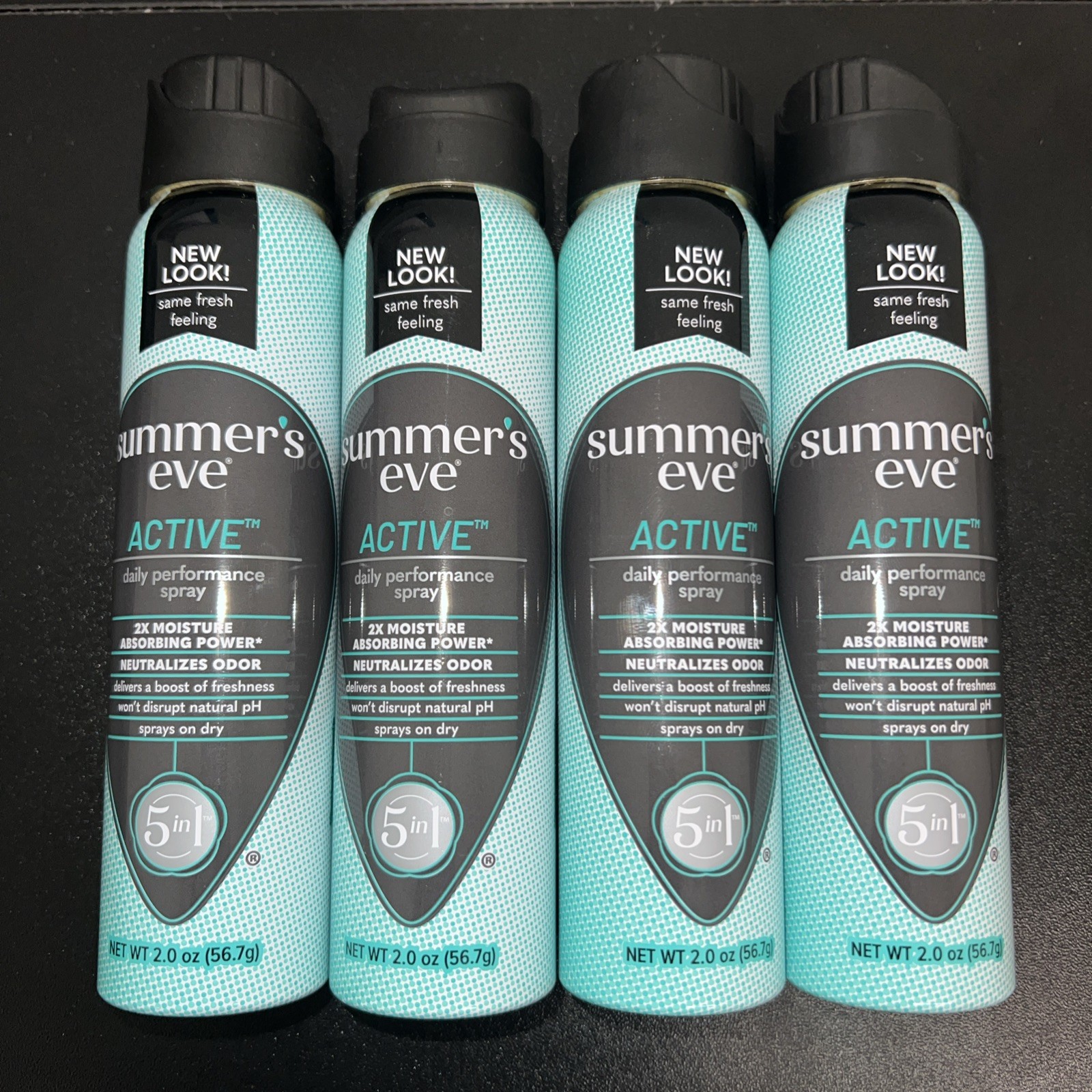 4 PACK of Summer’s Eve Active Daily Performance Feminine Spray, 2 oz / 56.7g