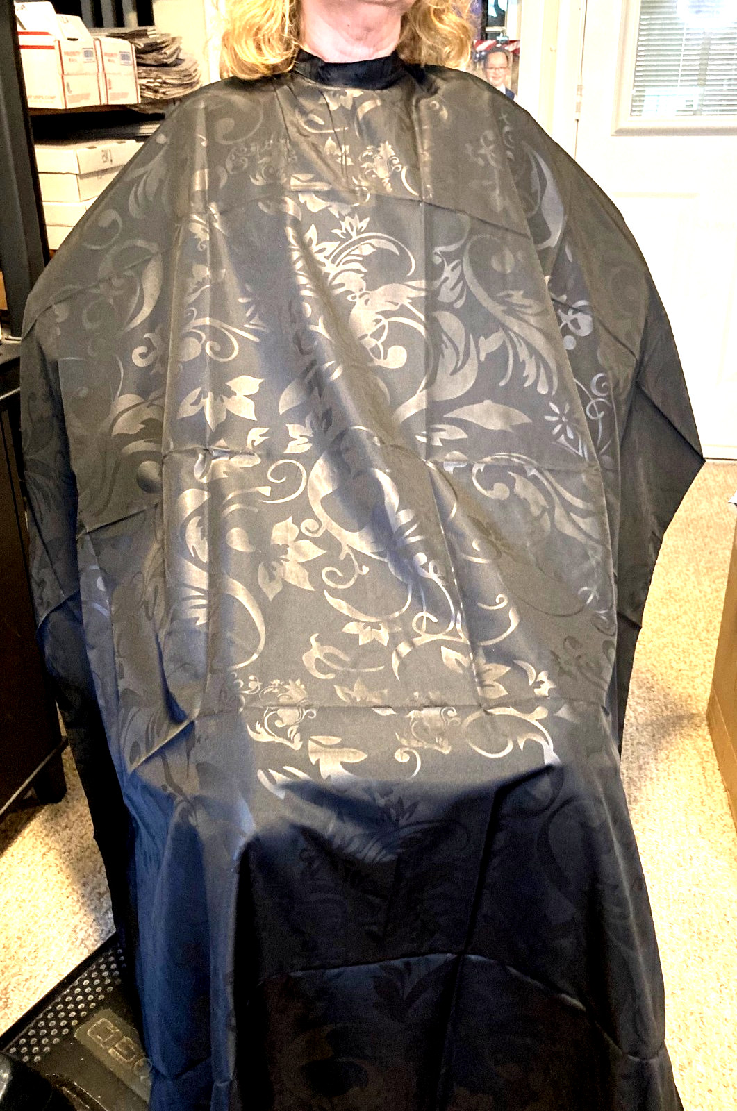 SMARTHAIR Professional Salon/Barber Cape, Polyester, Black, 54″x62″ NEW w/Tags