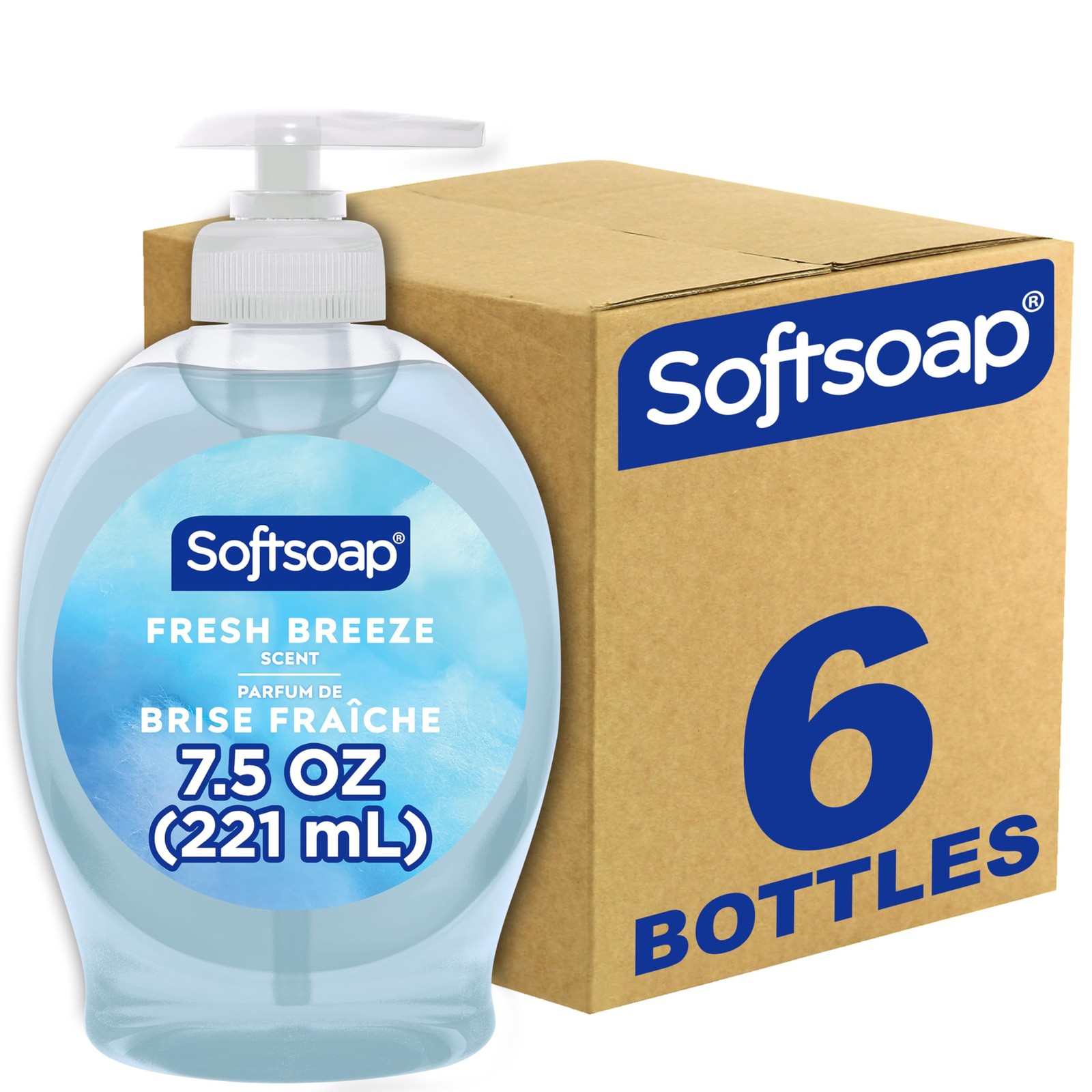Liquid Hand Soap, Fresh Breeze – 7.5 Fl Oz (Pack of 6)