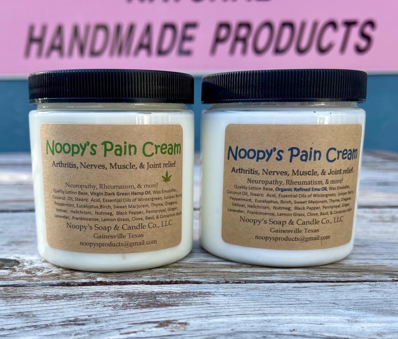Noopys PAIN Cream Neuropothy Arthritis Joint Muscle Back Nerve EMU or HEMP Oil