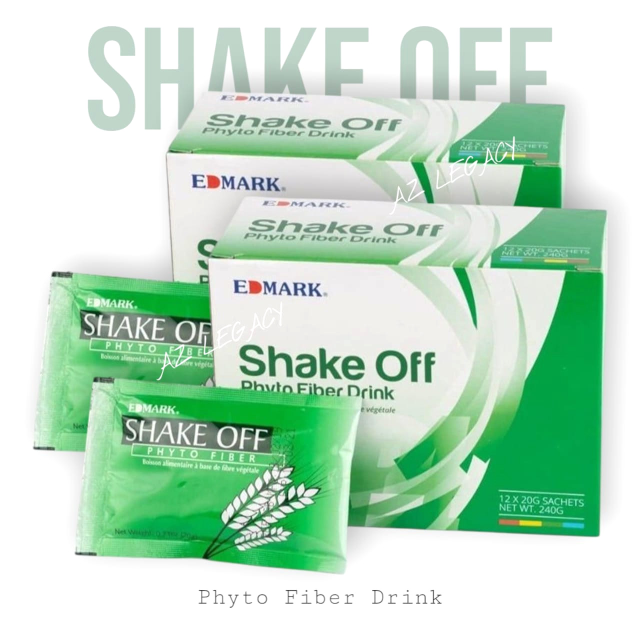 BUY 1 FREE 1 Pandan Flavor Shake Off Phyto Fiber Drink Edmark (2 X 12 Sachets)
