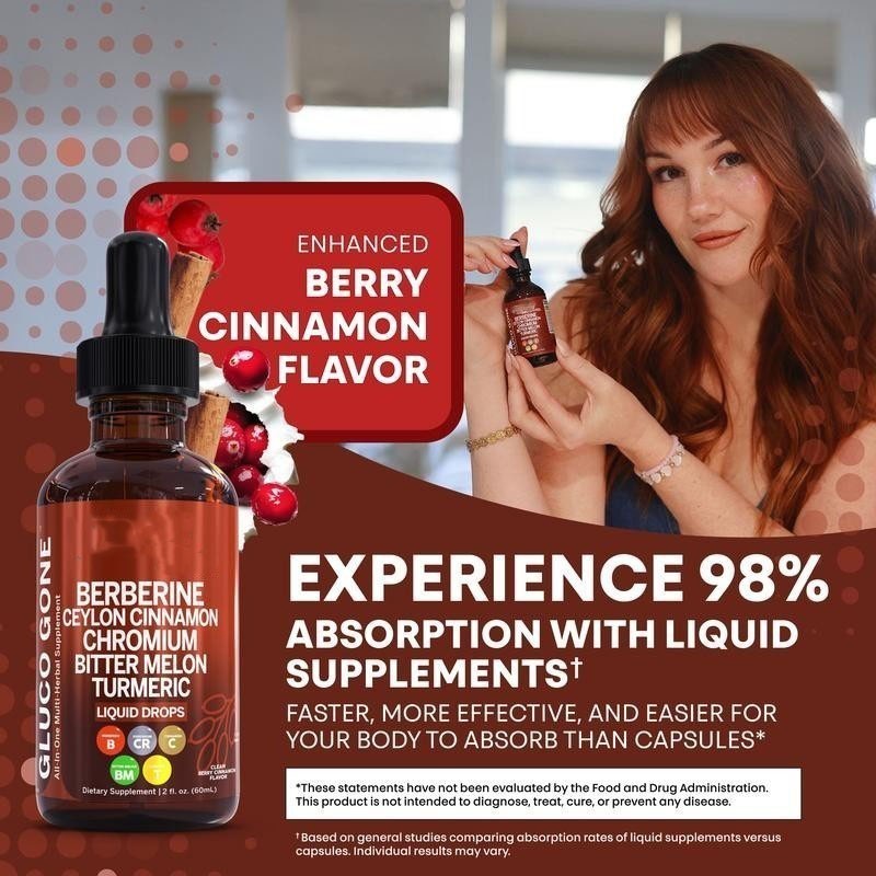 2 Bottles Clean Nutra Berberine with Ceylon Cinnamon Supplement Liquid Drops US