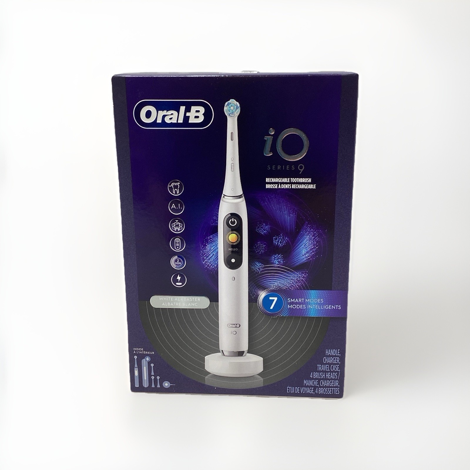 Oral-B Toothbrush, iO Series 9 Electric Toothbrush, White Alabaster